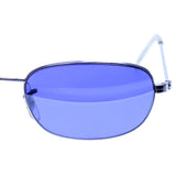Liz Claiborne Round-Sunglasses Silver-Tone Frame/Blue Lens