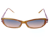 Liz Claiborne Style "Jill" Oval-Sunglasses Orange Frame/Dark-Gray Lens