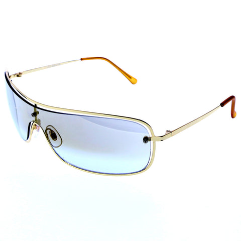 Liz Claiborne Goggle-Sunglasses Gold-Tone Frame/Gray Lens