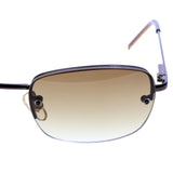 Liz Claiborne Style "Breanna" Semi-Rimless-Sunglasses Bronze-Tone Frame/Dark-Gray Lens