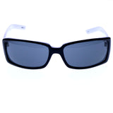 Liz Claiborne Style "Holly" Rectangle-Sunglasses Black Frame/Dark-Gray Lens