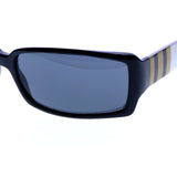 Liz Claiborne Style "Holly" Rectangle-Sunglasses Black Frame/Dark-Gray Lens