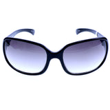 Liz Claiborne Style "Betty" Rectangle-Sunglasses Black Frame/Dark-Gray Lens