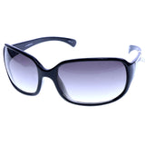 Liz Claiborne Style "Betty" Rectangle-Sunglasses Black Frame/Dark-Gray Lens