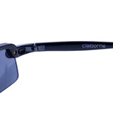 Liz Claiborne Style "Delta" Semi-Rimless-Sunglasses Black Frame/Dark-Gray Lens