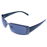 Liz Claiborne Style "Wanda" Rectangle-Sunglasses Black Frame/Dark-Gray Lens
