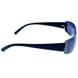 Liz Claiborne Style "Wanda" Rectangle-Sunglasses Black Frame/Dark-Gray Lens