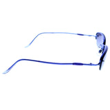 Liz Claiborne Semi-Rimless-Sunglasses Blue Frame/Blue Lens