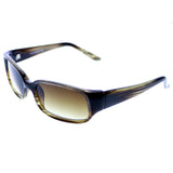 Liz Claiborne Style "Ray" Rectangle-Sunglasses Brown Frame/Brown Lens