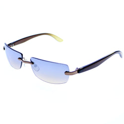 Liz Claiborne Rimless-Sunglasses Brown Frame/Dark-Gray Lens