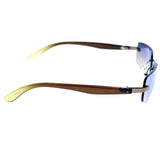 Liz Claiborne Rimless-Sunglasses Brown Frame/Dark-Gray Lens