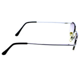 Liz Claiborne Semi-Rimless-Sunglasses Silver-Tone Frame/Dark-Gray Lens