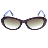 Liz Claiborne Style "Kay" Oversize-Sunglasses Purple Frame/Dark-Gray Lens