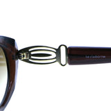 Liz Claiborne Style "Kay" Oversize-Sunglasses Purple Frame/Dark-Gray Lens