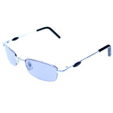 Liz Claiborne Semi-Rimless-Sunglasses Silver-Tone Frame/Dark-Gray Lens