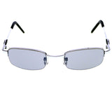 Liz Claiborne Semi-Rimless-Sunglasses Silver-Tone Frame/Dark-Gray Lens