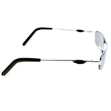 Liz Claiborne Semi-Rimless-Sunglasses Silver-Tone Frame/Dark-Gray Lens