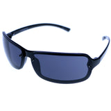 Liz Caiborne Style "Marla" Rectangle-Sunglasses Black Frame/Dark-Gray Lens