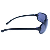 Liz Caiborne Style "Marla" Rectangle-Sunglasses Black Frame/Dark-Gray Lens
