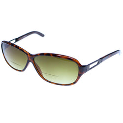 Liz Caiborne Bifocal Lenses Oversize-Sunglasses Tortoise-Shell Frame/Green Lens