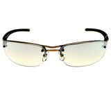 Liz Caiborne Semi-Rimless-Sunglasses Bronze-Tone Frame/Gray Lens