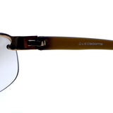 Liz Caiborne Semi-Rimless-Sunglasses Bronze-Tone Frame/Gray Lens