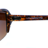 Liz Caiborne Semi-Rimless-Sunglasses Tortoise-Shell Frame/Brown Lens