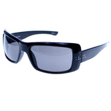 Liz Claiborne Style "Marsha" Oversize-Sunglasses Black Frame/Dark-Gray Lens