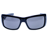 Liz Claiborne Style "Marsha" Oversize-Sunglasses Black Frame/Dark-Gray Lens