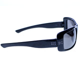 Liz Claiborne Style "Marsha" Oversize-Sunglasses Black Frame/Dark-Gray Lens