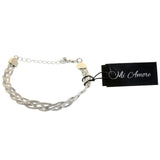Mi Amore Braided Bangle-Bracelet Silver-Tone