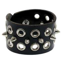 Mi Amore Cuff-Bracelet Black/Silver-Tone
