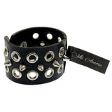 Mi Amore Cuff-Bracelet Black/Silver-Tone