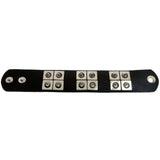 Mi Amore spike-studded Cuff-Bracelet Black/Silver-Tone