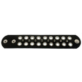 Mi Amore Spike-studded Eyelets Cuff-Bracelet Black & Silver-Tone