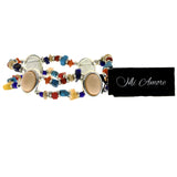 Mi Amore Stretch-Bracelet Silver-Tone/Multicolor