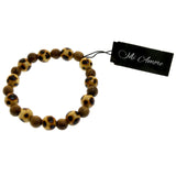 Mi Amore Wooden beads Stretch-Bracelet Brown