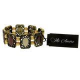 Mi Amore Filligree Antiqued Stretch-Bracelet Gold-Tone & Brown