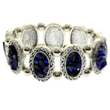 Mi Amore Stone fragments Stretch-Bracelet Silver-Tone/Blue