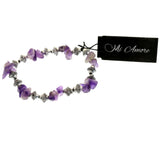Mi Amore Stretch-Bracelet Silver-Tone/Purple