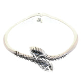 Mi Amore Snake Hinged Fashion-Bracelet Silver-Tone & Black