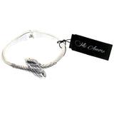 Mi Amore Snake Hinged Fashion-Bracelet Silver-Tone & Black