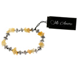 Mi Amore Stretch-Bracelet Silver-Tone/Brown