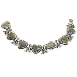Mi Amore Magnetic Clasp Bangle-Bracelet Silver-Tone/Multicolor