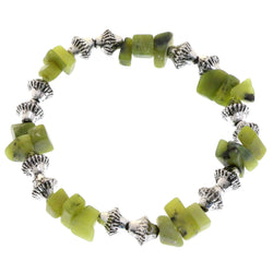 Mi Amore Stretch-Bracelet Silver-Tone/Green
