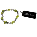 Mi Amore Stretch-Bracelet Silver-Tone/Green