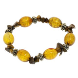 Mi Amore Stretch-Bracelet Silver-Tone/Brown