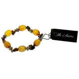 Mi Amore Stretch-Bracelet Silver-Tone/Brown