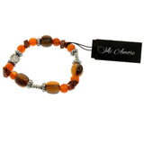 Mi Amore Stretch-Bracelet Silver-Tone/Orange