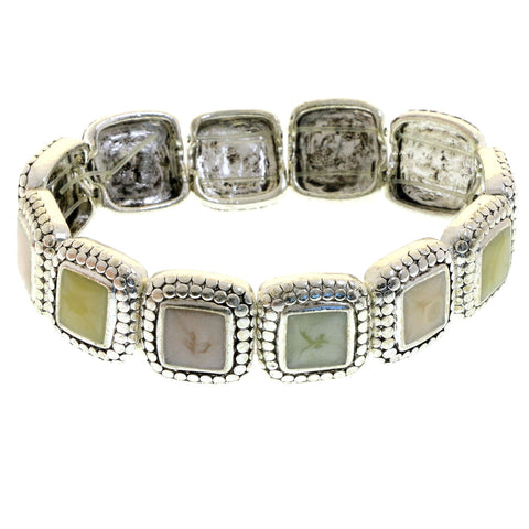 Mi Amore Stretch-Bracelet Silver-Tone/Multicolor